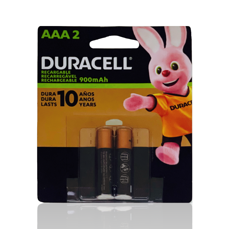 Pilha AAA Recarregável Pack Com 2 Duracell 