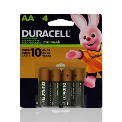 Pilha AA Recarregável Pack Com 4 Duracell
