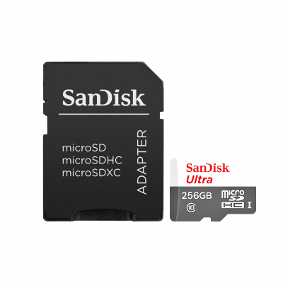 Cartão de Memória Micro Sd Ultra 256Gb Sandisk	 Cartão de Memória Micro Sd Ultra 256Gb Sandisk