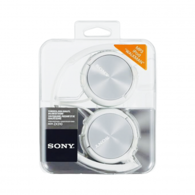 Fone de Ouvido com Microfone MDR-ZX310AP Branco Sony Fone de Ouvido com Microfone MDR-ZX310AP Branco Sony