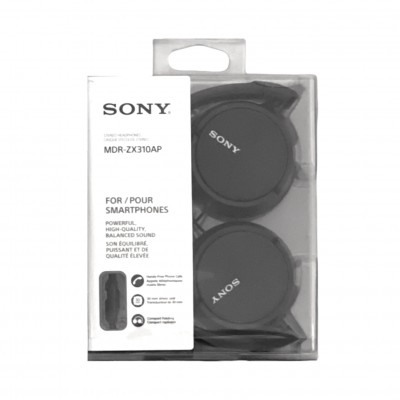 Fone de Ouvido com Microfone MDR-ZX310AP Preto Sony