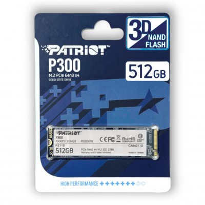 SSD M2 NVME 512Gb P300 Patriot  SSD M2 NVME 512Gb P300 Patriot