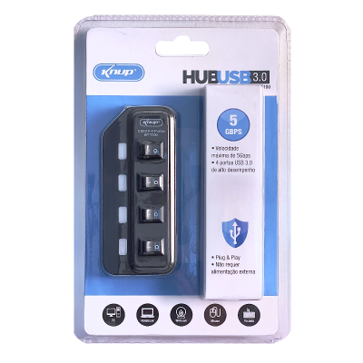Hub Usb 3.0 4 Portas KP-T100 Knup Hub Usb 3.0 4 Portas KP-T100 Knup