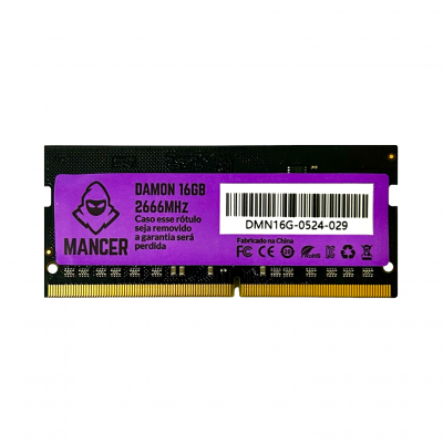 Memória Notebook DDR4 16Gb 2666MHz Mancer Damon Memória Notebook DDR4 16Gb 2666MHz Mancer Damon