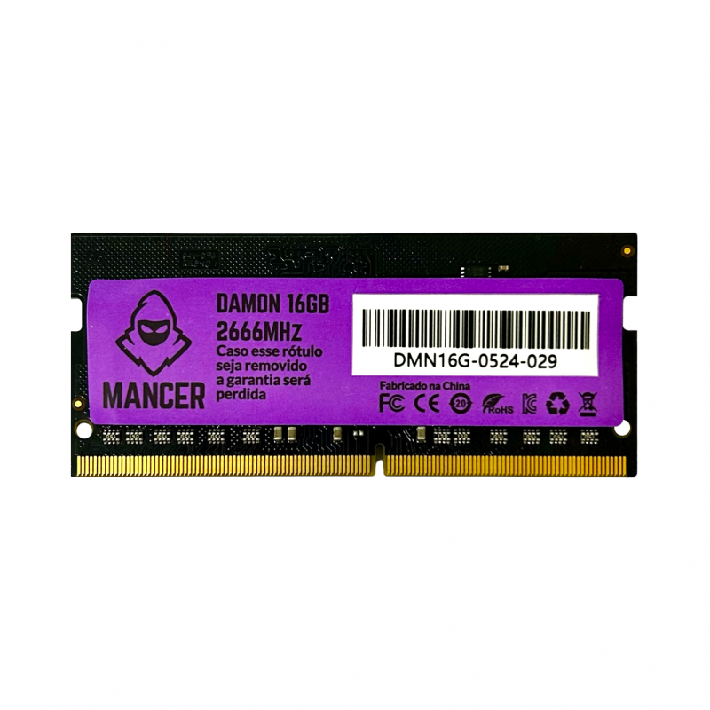 Memória Notebook DDR4 16Gb 2666MHz Mancer Damon