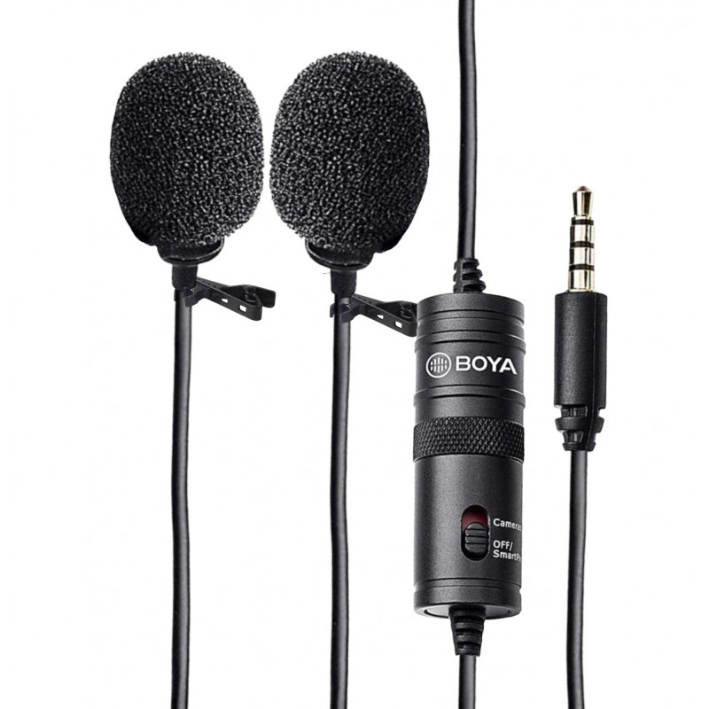 Microfone de Lapela Dual Omni BY-M1DM Boya