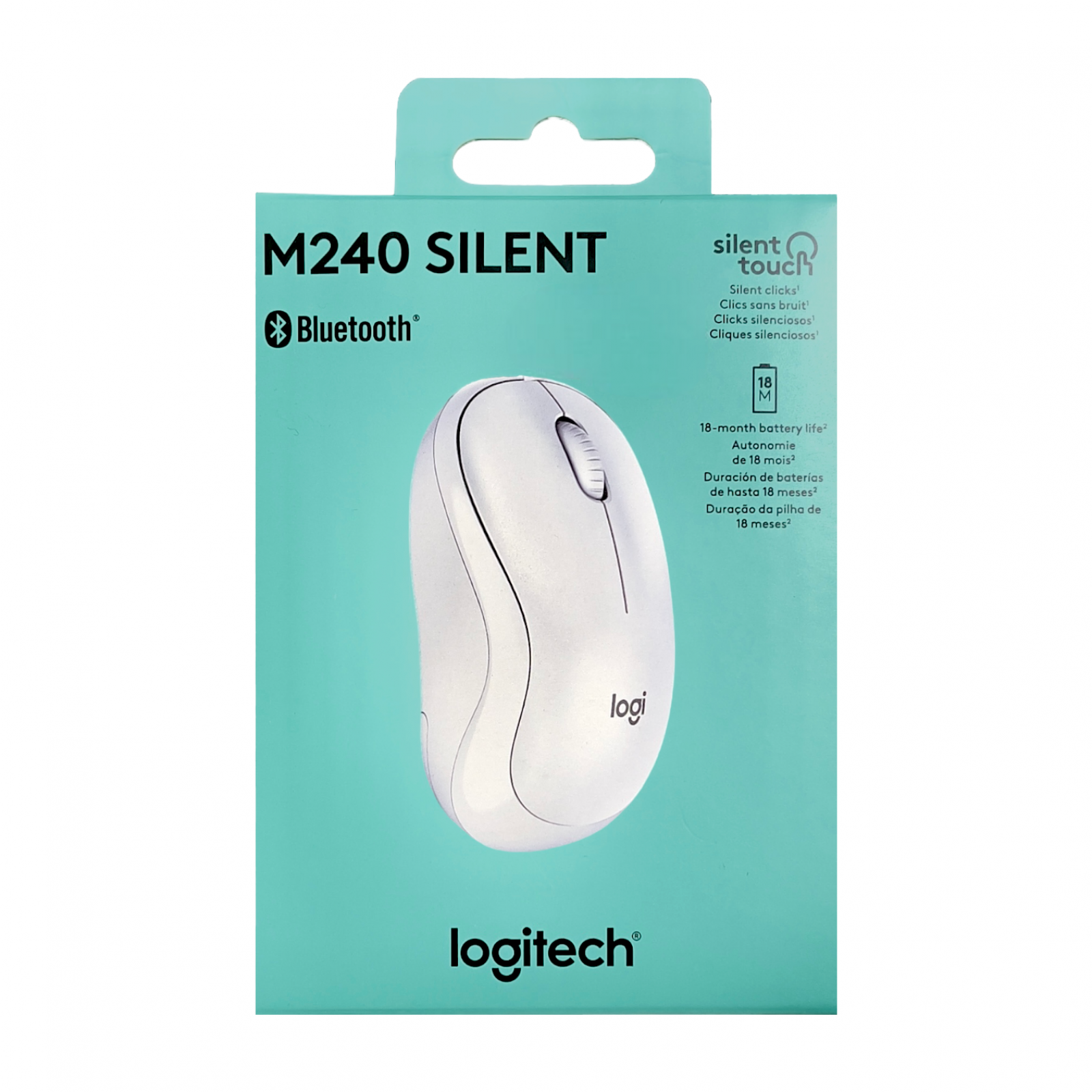 Mouse Bluetooth M240 Silent Branco Logitech 1281