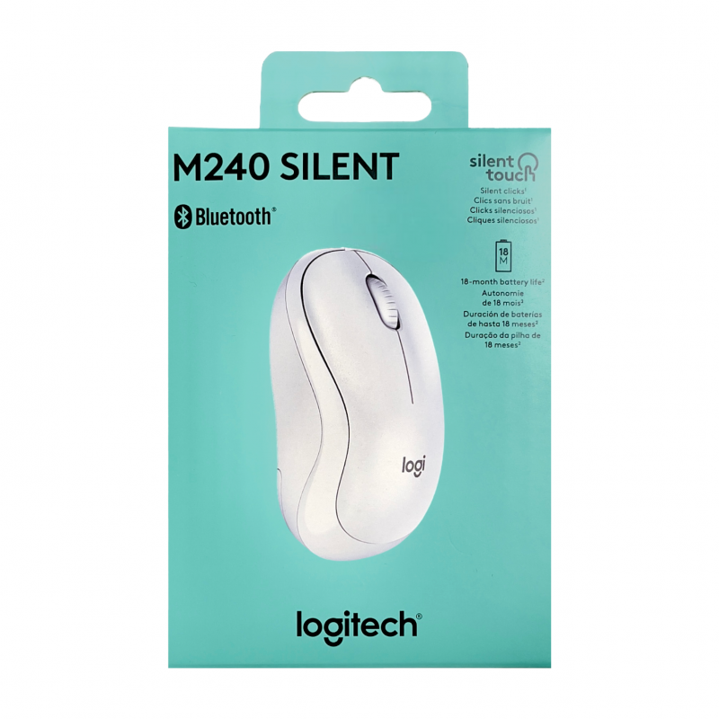 Mouse Bluetooth M240 Silent Branco Logitech