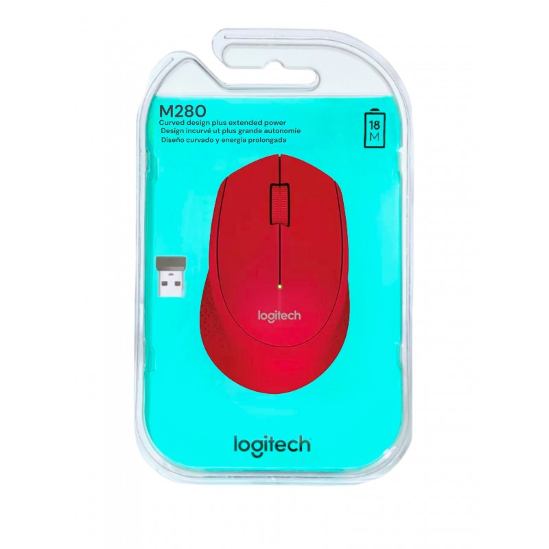 Mouse Sem Fio M280 Vermelho Logitech