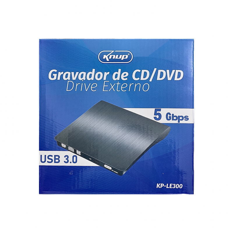 Leitor e Gravador de DVD-RW Externo Usb 3.0