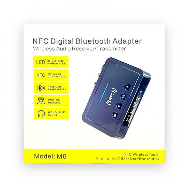 Adaptador Bluetooth 3 em 1 Receptor/ Transmissor e Transmissor FM NFC M6