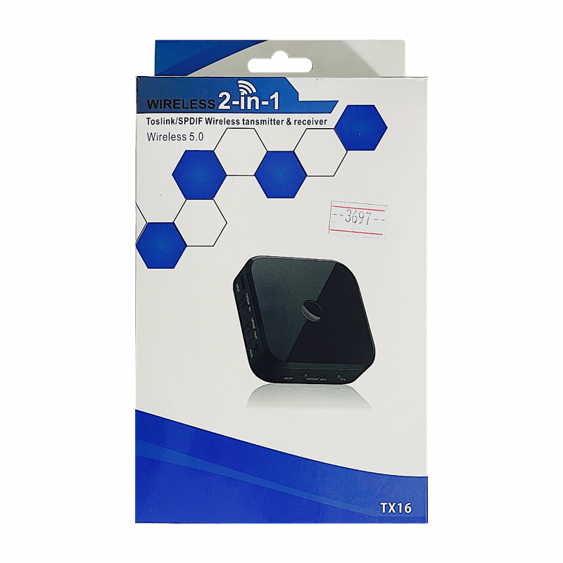 Adaptador Bluetooth 2 em 1 Receptor e Transmissor	Óptico TX16