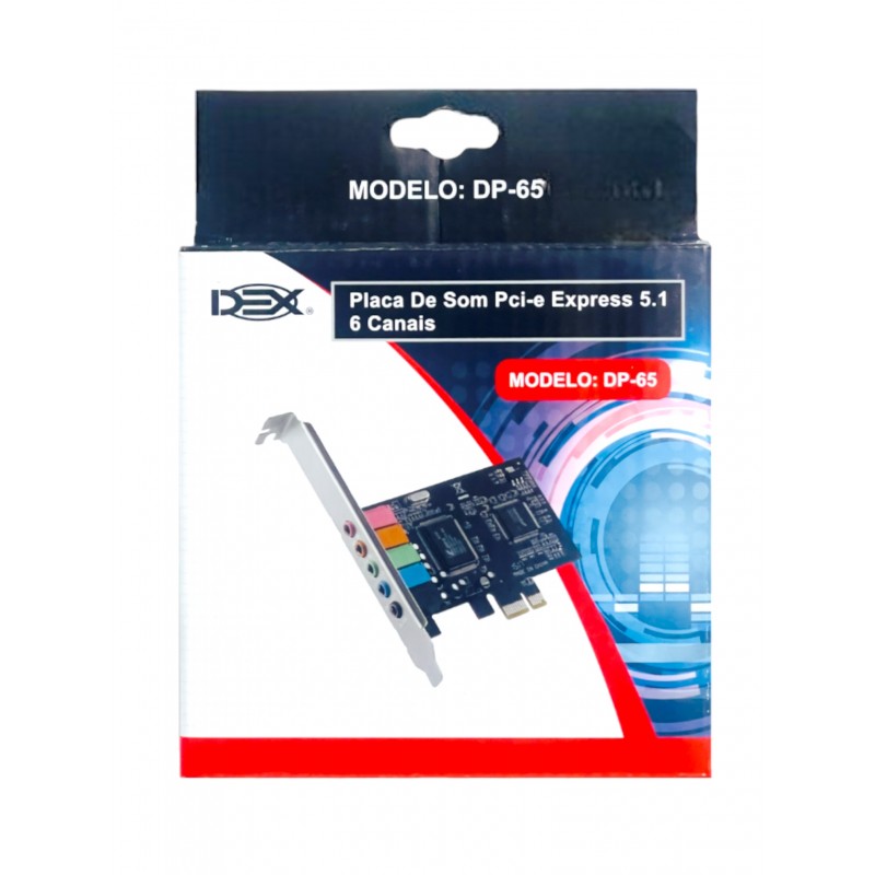 Placa PCI Express Som 5.1 DP-65 DEX
