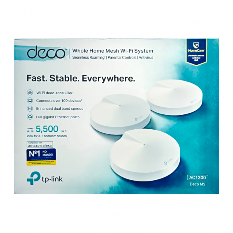 Roteador Deco M5 AC1300 Wi-Fi 5 Pack Com 3