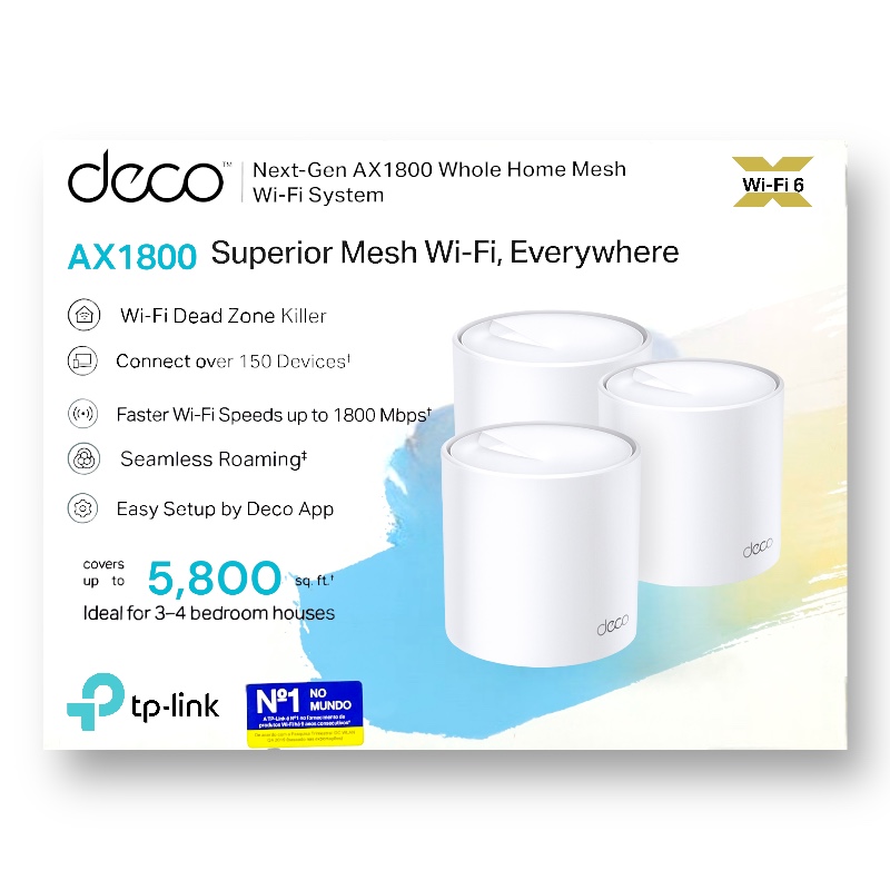 Roteador Deco X20 AX1800 Wi-Fi 6 Pack Com 3