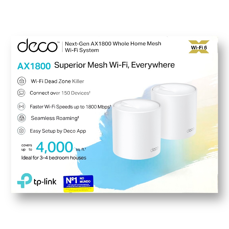 Roteador Deco X20 AX1800 Wi-Fi 6 Pack Com 2