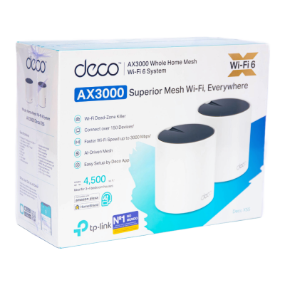 Roteador Deco X55 AX3000 Wi-Fi 6 Pack Com 2 Roteador Deco X55 AX3000 Wi-Fi 6 Pack Com 2