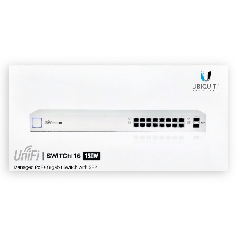 Switch 16 Portas Gerenciável PoE US-16-150W Ubiquiti