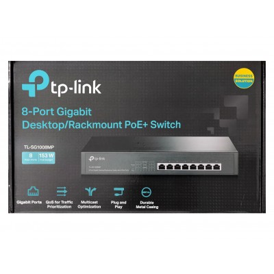 Switch 8 Portas Poe TL-SG1008MP Switch 8 Portas Poe TL-SG1008MP
