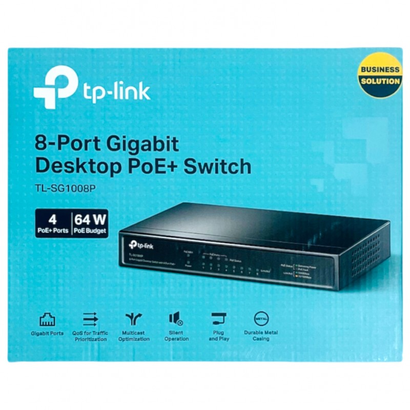 Switch 8 Portas Gigabit TL-SG1008P Tp-link