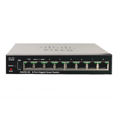 Switch 8 Portas SG250-08 Cisco Switch 8 Portas SG250-08 Cisco