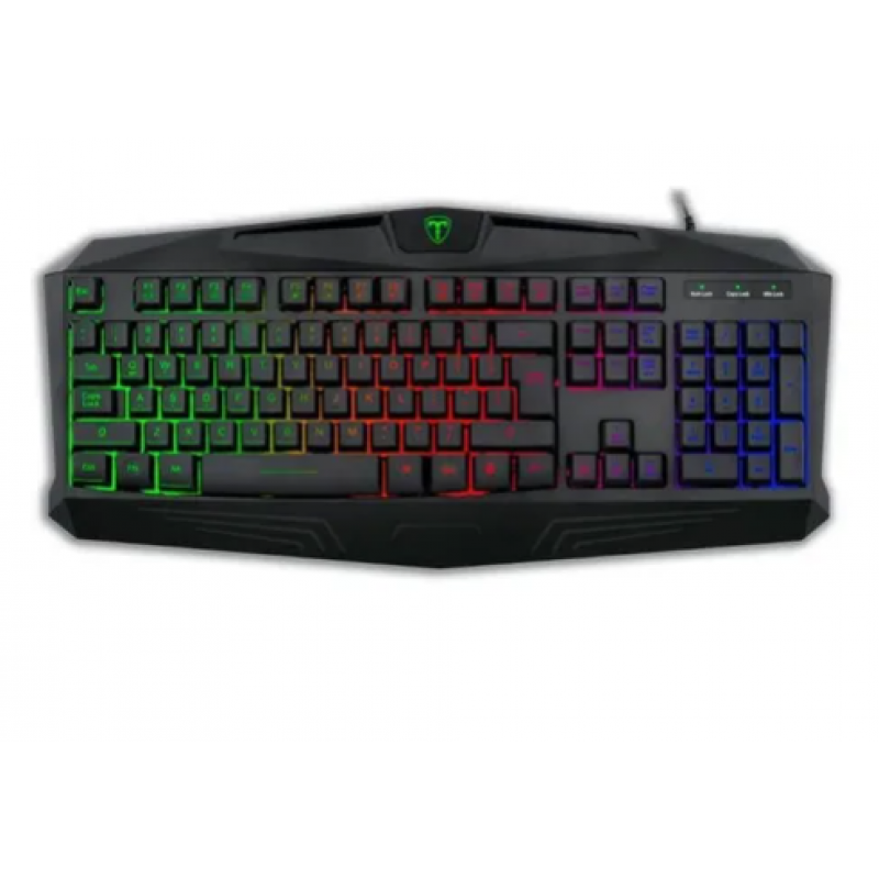 Teclado Com Fio Gamer Tanker Rainbow T-TGK106 Preto 