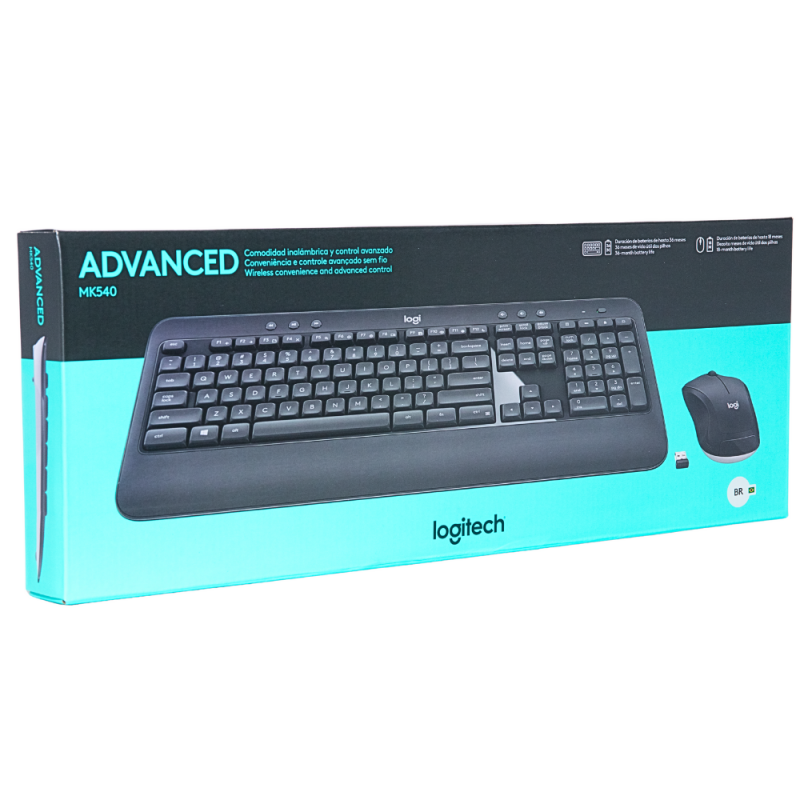 Kit Teclado e Mouse Sem Fio MK540 Logitech Kit Teclado e Mouse Sem Fio MK540 Logitech