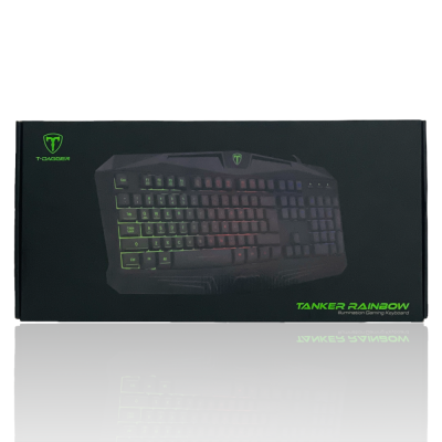 Teclado Com Fio Gamer Tanker Rainbow T-TGK106 Preto Teclado Com Fio Gamer Tanker Rainbow T-TGK106 Preto