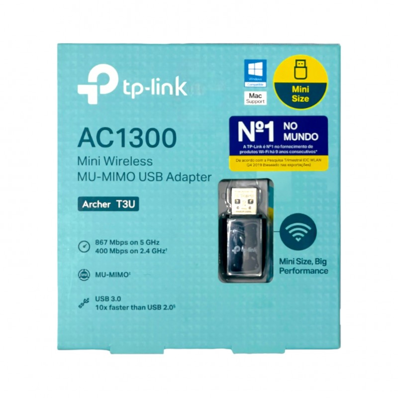 Adaptador Usb Wi-Fi AC1300Mbps Archer T3U