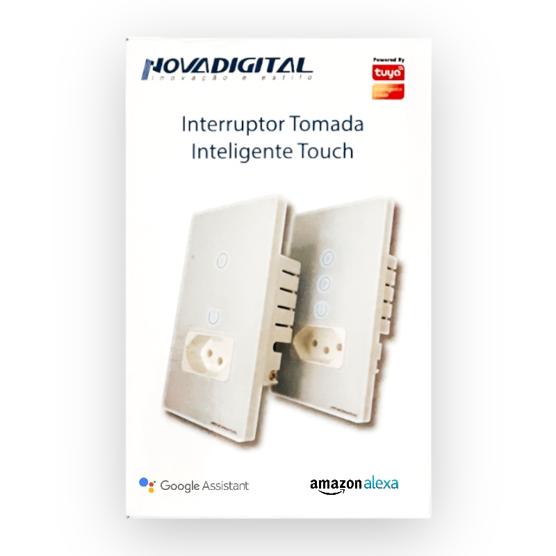 Interruptor 1 Botão Com 1 Tomada Branco 4X2 IT-WK1C Nova Digital