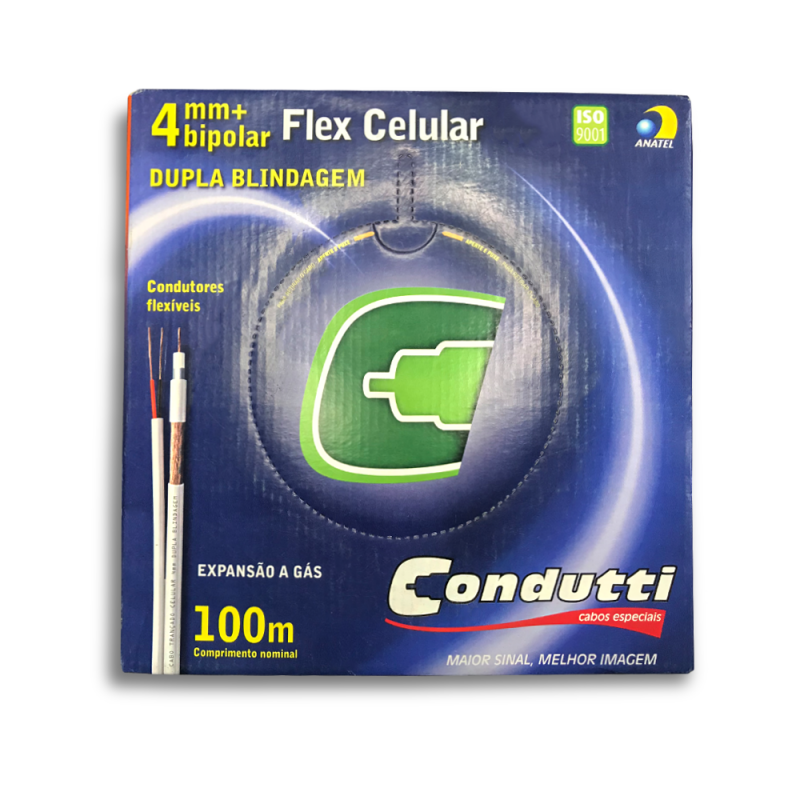 Cabo Cftv Condutti 4mm Rolo 100mts