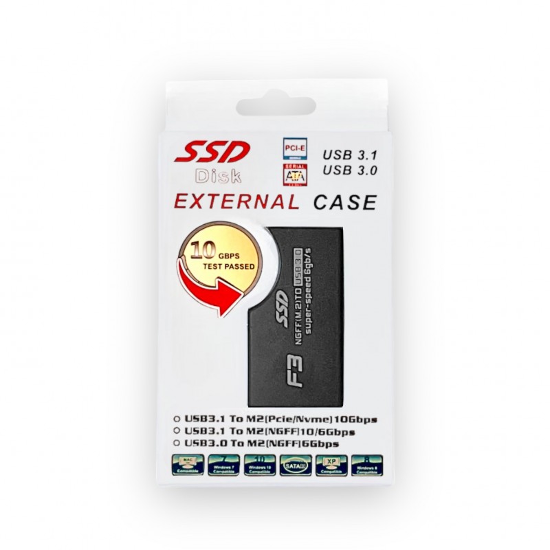 Case para M2 Sata NGFF Usb 3.0 F3