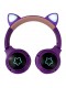 Fone de Ouvido Bluetooth Orelhas De Gato HF-C320BT Roxo Exbom