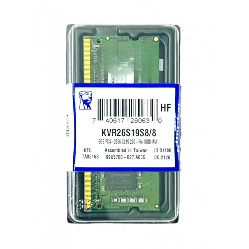 Memória Notebook DDR4 8Gb 2666Mhz Kingston