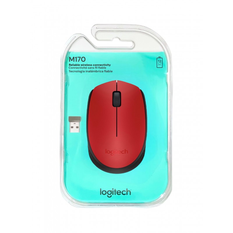 Mouse Sem Fio M170 Vermelho Logitech