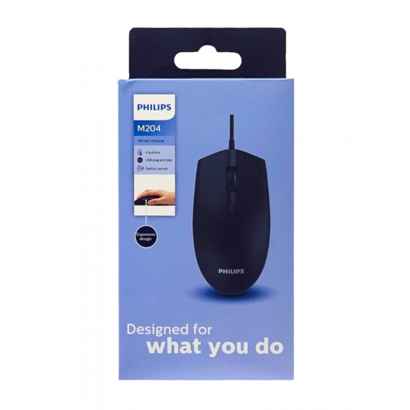 Mouse Com Fio M204 Preto Philips