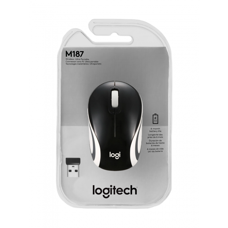 Mouse Sem Fio M187 Preto Logitech