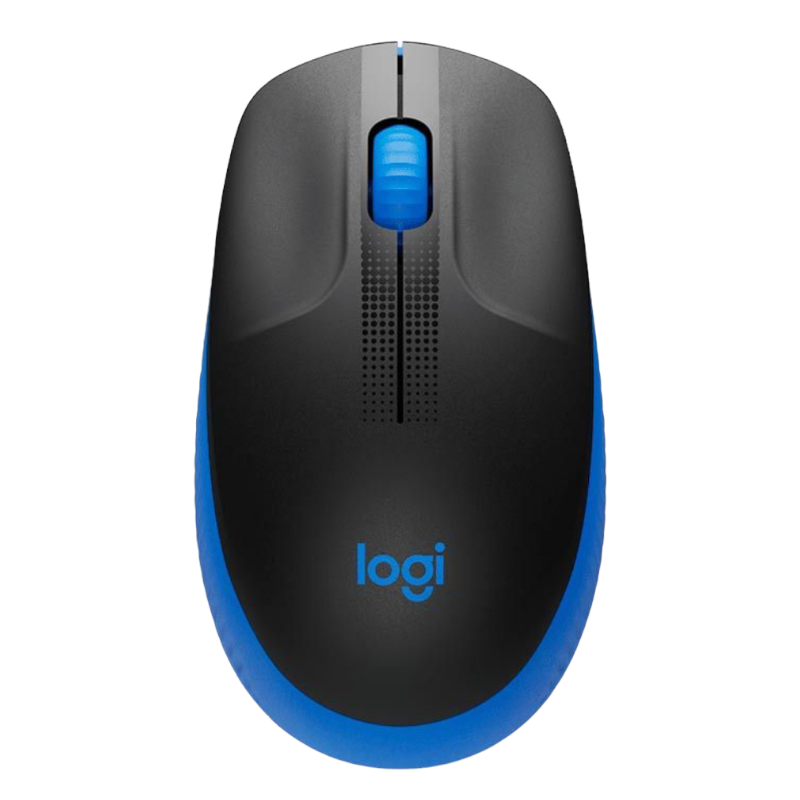 Mouse Sem Fio M190 Preto e Azul Logitech 