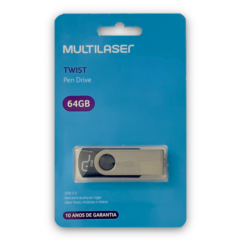 Pen Drive 64Gb Multilaser 