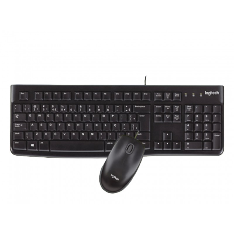 Kit Teclado e Mouse Com Fio MK120 Logitech