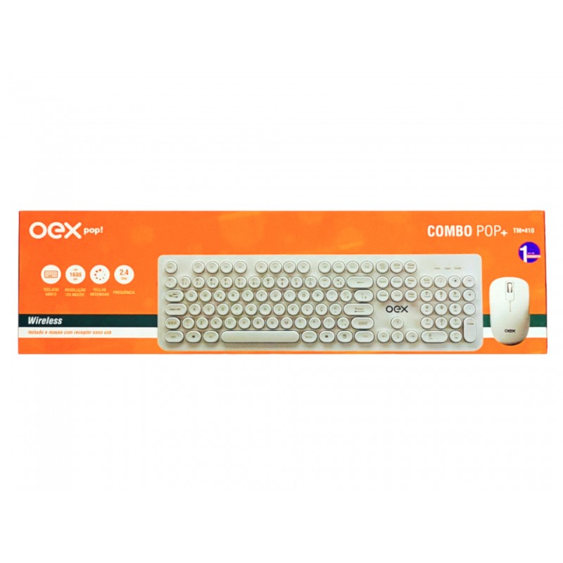 Kit Teclado e Mouse Sem Fio Pop Tm410 Oex