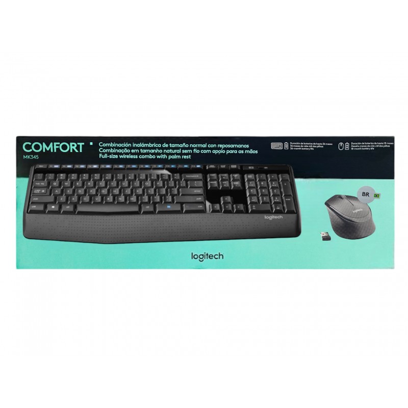 Kit Teclado e Mouse Sem Fio MK345 Logitech