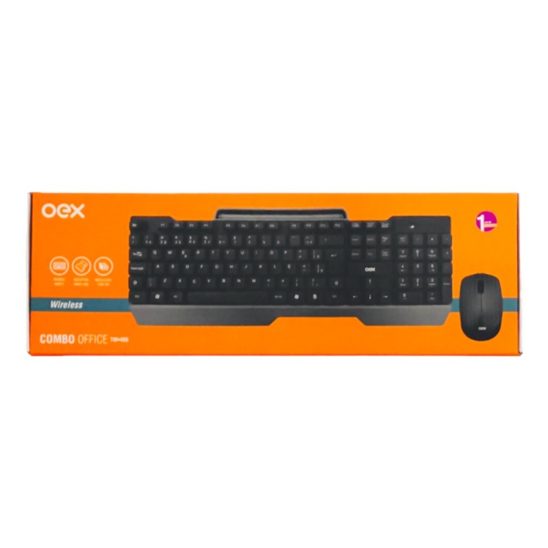 Kit Teclado e Mouse Sem Fio Office TM406 Oex 