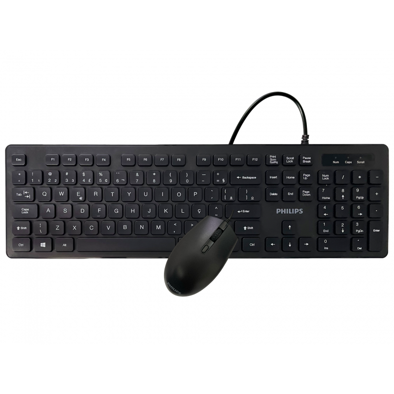 Kit Teclado e Mouse Com Fio C264 Philips