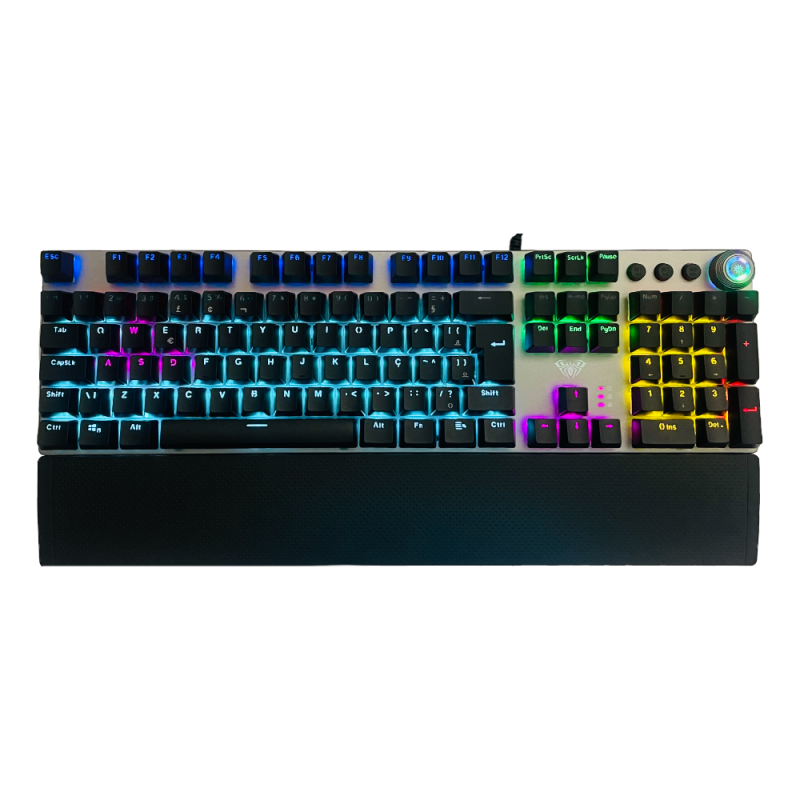 Teclado Com Fio Gamer Mecânico FZ058 Aula 