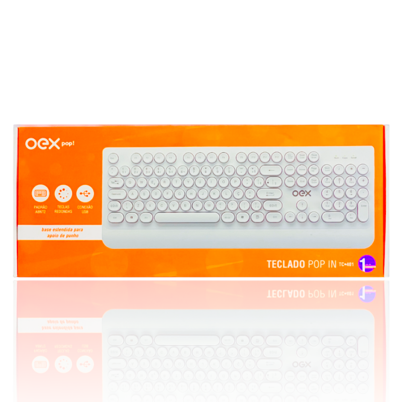 Teclado Com Fio TC 401 Pop IN OEX