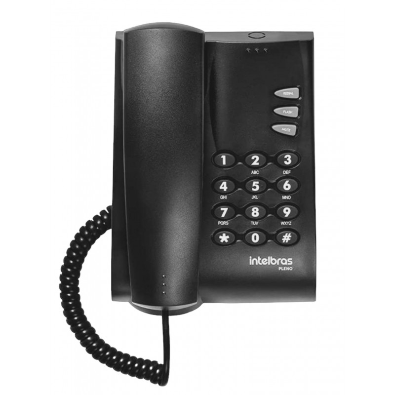 Telefone com Fio Alámbrico Pleno Preto