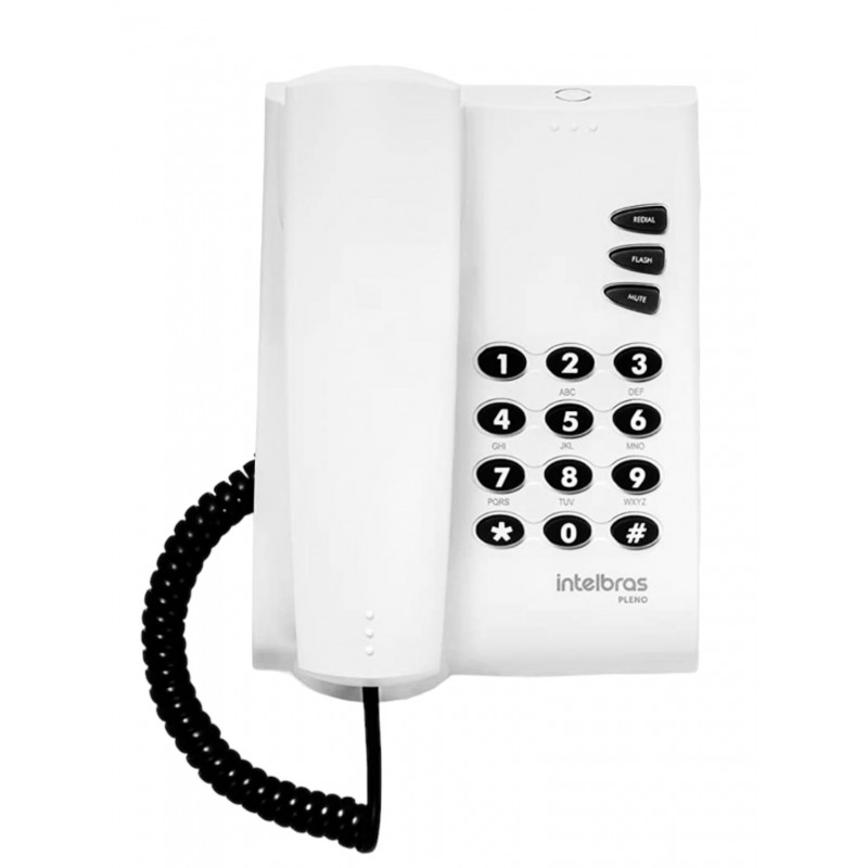 Telefone com Fio Alambrico Pleno Branco